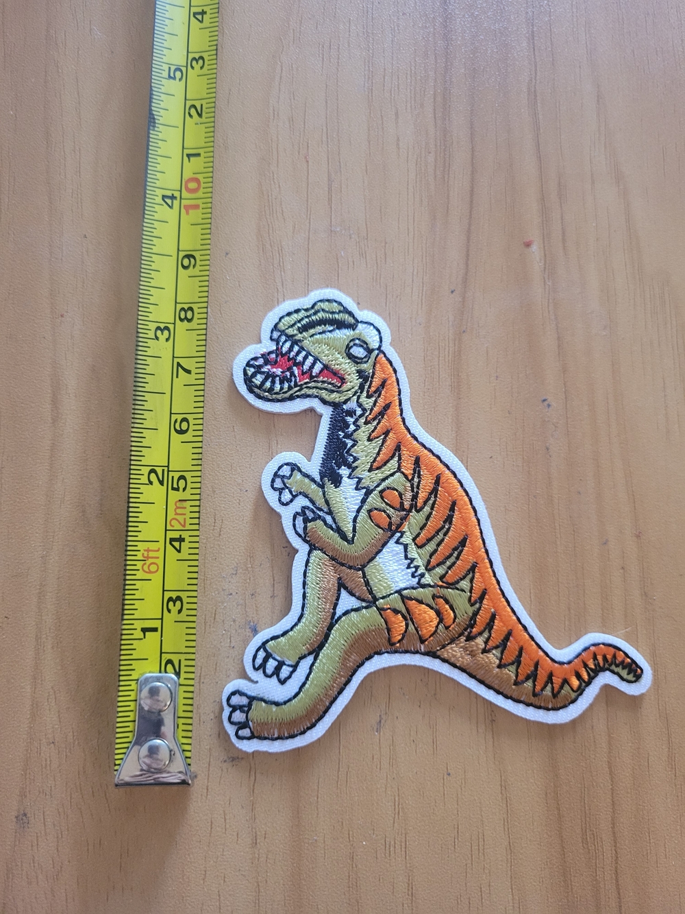 🎃BUY 2 GET 1 FREE🎃 Orange Dinosaur Embroidered Patch